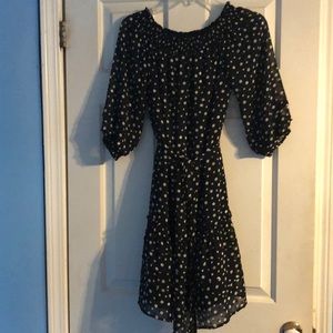 WHBM Black Polka Dot Dress - New With Tags!